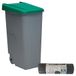 WELL HOME MOBILIARIO & DECORACIÓN Gesloten container, 85 l, groen, H 76 cm + rol met 10 vuilniszakken, 100 l