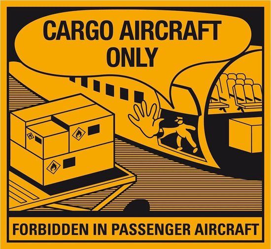 Merkloos / Sans marque Cargo aircraft only sticker - Papier - 125 x 115 mm