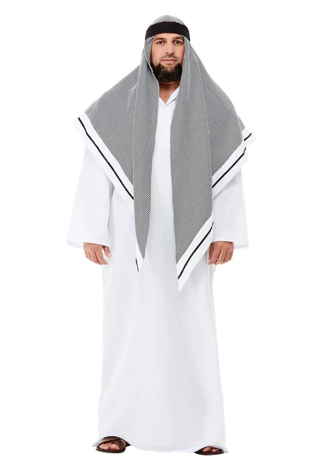 Smiffys Deluxe Nep Sheikh Kostuum - Mannen - Wit