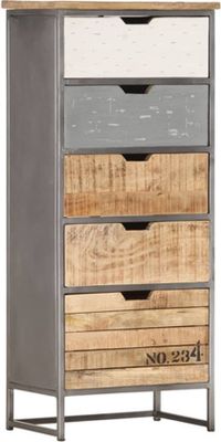 vidaXL Ladekast 45x30x105 cm Massief Mangohout