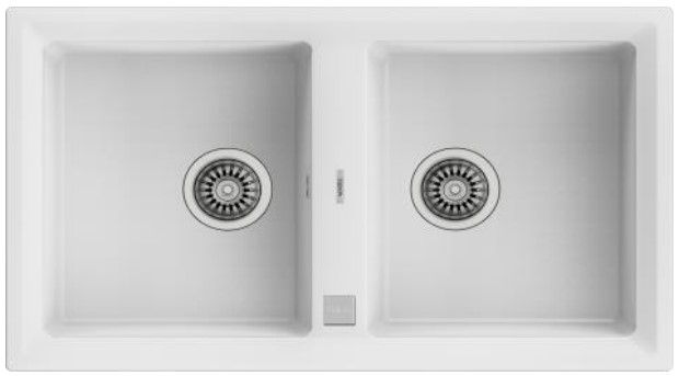 Teka Stone 90 B-TG 2C - Spoelbakken - Wit