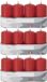 Trend Candles 12x Rode cilinderkaarsen/stompkaarsen 5 x 10 cm 18 branduren - Geurloze kaarsen - Woondecoraties
