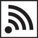 Merkloos / Sans marque WiFi WLAN sticker - wit zwart - 150 x 150 mm