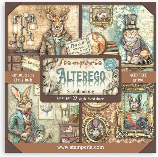 Stamperia Alterego 12x12 Inch Paper Pack Maxi (Single Face)