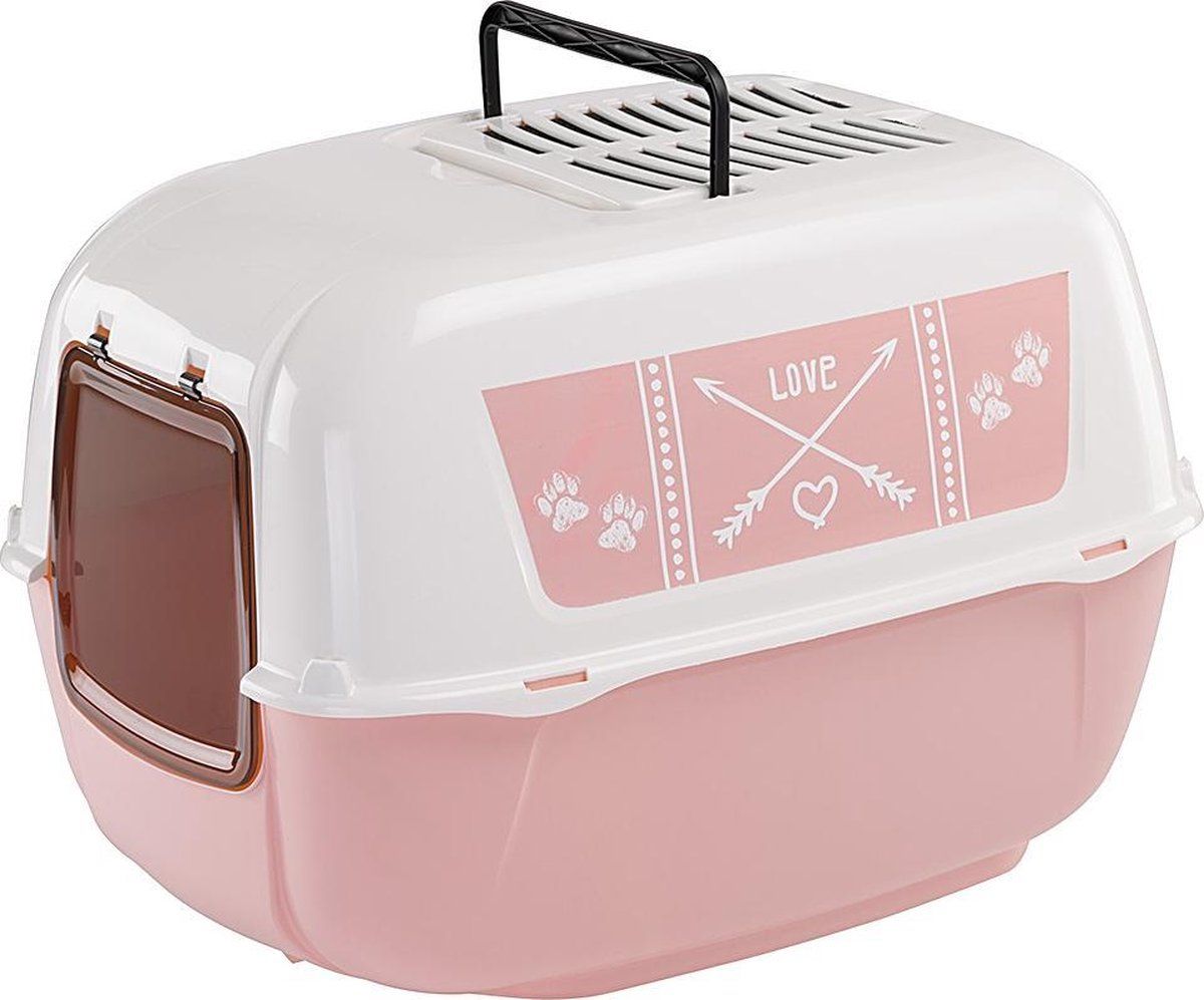 Ferplast Kattenbak Prima Decor - Roze/Wit - 39,5 cm