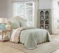 Waverly Garden Glitz Moderne Boerderij Bloemen 3-delige Omkeerbare Quilt Beddengoed Spread Set, Queen, Vapor