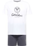 Carlo Colucci Pyjama kort ' Ferreri ' grijs / wit