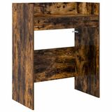 vidaXL DJ Tafel Gerookt eiken 102 x 45 x 102 cm Bewerkt hout
