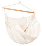 LA SIESTA Habana Framehangmat 1 persoon Bamboo, Katoen, Roestvrijstaal Wit