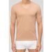 OLYMP Level Five Body Fit T-Shirt V-hals caramel, Effen
