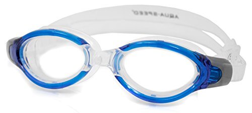 Aqua Speed Aqua-Speed Triton Monoblock zwembril voor heren, transparant/blauw, eenheidsmaat