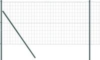 vidaXL Euro-hek - met grondbevestiging - 10 x 1,2 m - PVC-Coated Staal - Groen