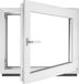 BauPlaza Kunststof Kelderraam 60x50cm Rechtsdraaiend Dubbel Glas