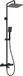 Deante Black Modern Rain Shower with Thermostatic Bathtub Faucet