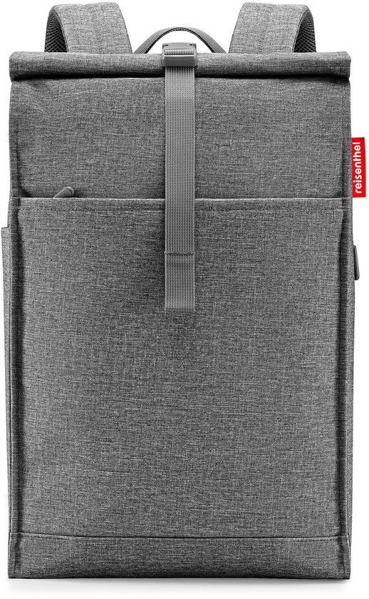 Reisenthel Urban Rolltop Rugzak - Laptopvak - 16L - Twist Silver Grijs