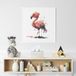 Flamant Rose Poster / Affiche Carrée Enfants - 50x50 Cm