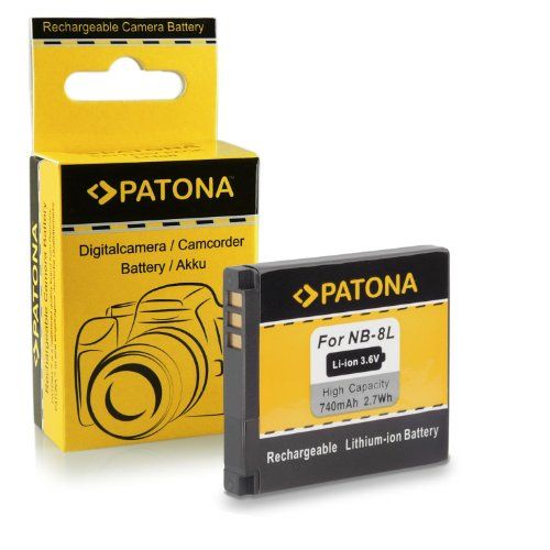Patona Batterij NB-8L compatibel met Canon PowerShot A2200 A3000 A3200 A3300 IS