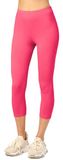 Merry Style Dames Capri Leggings - Sport - Vrijetijdsbroek - 3/4 Lengte - Katoen - Sporbroek - Yogabroek - Amarant - 3XL
