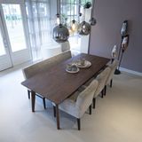DÉJA Living Eettafel Mitchel - Rechthoek Donkerbruin Hout - 240x100x76cm