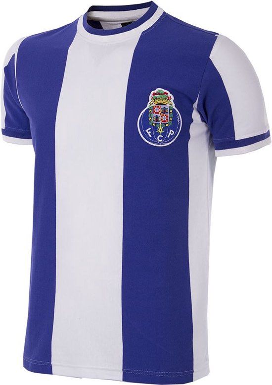 Copa FC Porto 1971-72 Retro Voetbalshirt - Wit/Blauw - Heren - Maat S