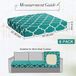 Sans marque 8x Housses de coussin extensibles pour canapé de patio - Housse de coussin d'extérieur imperméable et durable, vert paon
