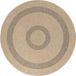Tapis d'extérieur résistant aux intempéries, forme ronde, dimensions 120x120 cm, couleur naturelle, idéal pour le camping, le jardin ou l'intérieur, design vintage