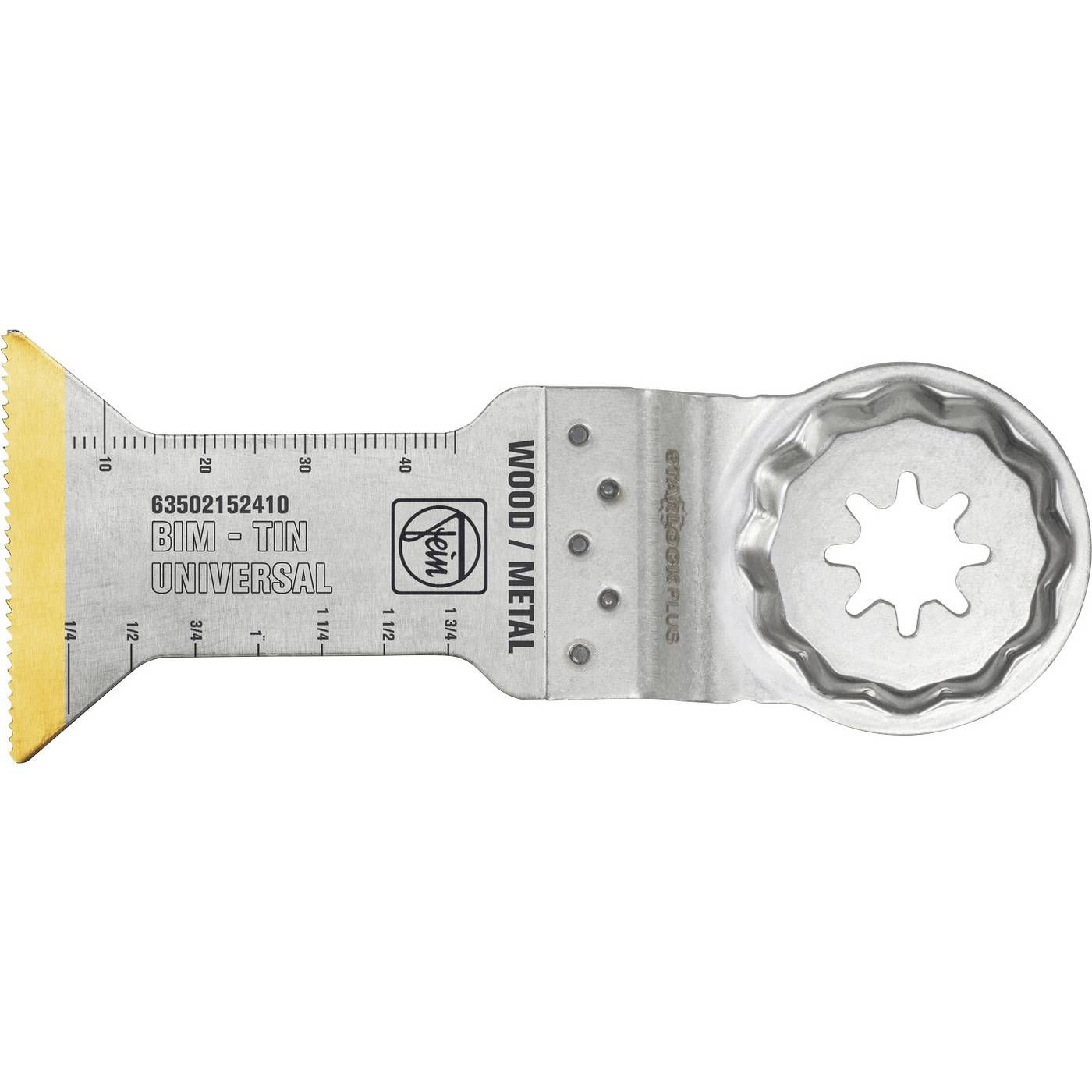 FEIN E-Cut Universeel zaagblad Bimetaal met lange levensduur, zaagblad voor diepe sneden, Ve. 5 st., Breedte 44 mm, Lengte 60 mm, StarlockPlus Houder, Bimetaal zaagblad met titanium coating