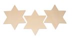 GLOREX Houten sterrenhanger, natuur, 16,4 x 11,5 x 16,4 cm