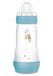 MAM Easy Start Anti-koliek flesjes voor kinderen vanaf 4 maanden, 320 ml met zuiger, stroomsnelheid 3 voor 4+ maanden, van SkinSoft siliconen, bio-rond, lichtblauw