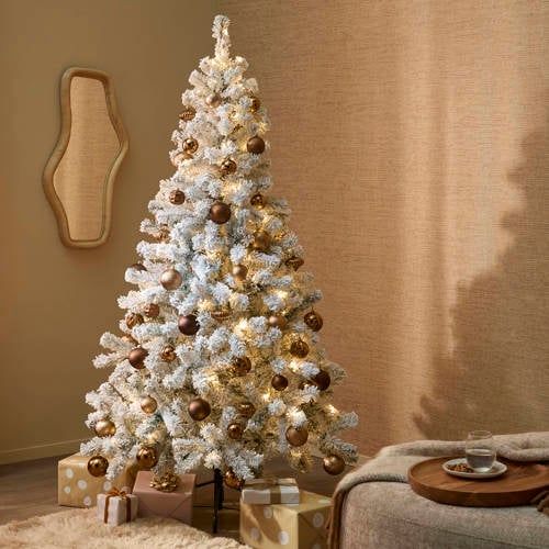 Nova Belle Nordic Pine Verlichte Besneeuwde Kerstboom