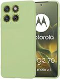 Techsuit Hoesje geschikt voor Motorola Edge 70 - Soft Flex Silicone Back Cover - Matcha