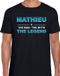 Bellatio Decorations Mathieu Voornaam cadeau T-shirt - The man, The myth the legend - Zwart - Heren - Maat M