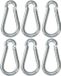 AMIG Karabijnhaak - 6x - acier inoxydable 316 - 8 x 80mm - 80kg - mousqueton