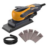 Borstelloze MAXXT Borstelloze excentrische schuurmachine, 3,0 mm, 350 W, instelbare snelheid 4000-10.000/rpm, automatische rem 2s, automatische stofverzameling, schuuroppervlak 198 x 70 mm, 10 schuurbladen