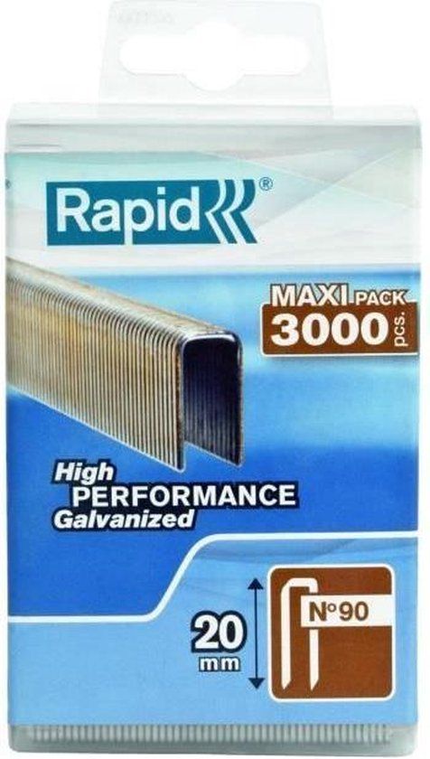 Rapid 3000 90 / 20mm gegalvaniseerde nietjes