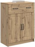 vidaXL Dressoir Artisanaal eiken 66 x 34,5 x 87 cm Bewerkt hout
