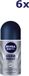 NIVEA MEN Silver Protect Dynamic Power Anti-Transpirant Deo Roller - 6 x 50 ml