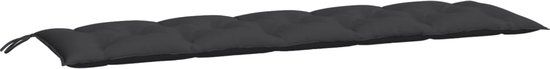 vidaXL Tuinbankkussen 180x50x7 cm Oxford Stof Zwart