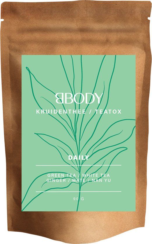 BBODY - Teatox Daily - 90g - Groene, Zwarte & Witte Thee - Losse Thee