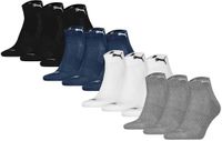 PUMA Sokken Cushioned Quarter 12P Verpakking van 12
