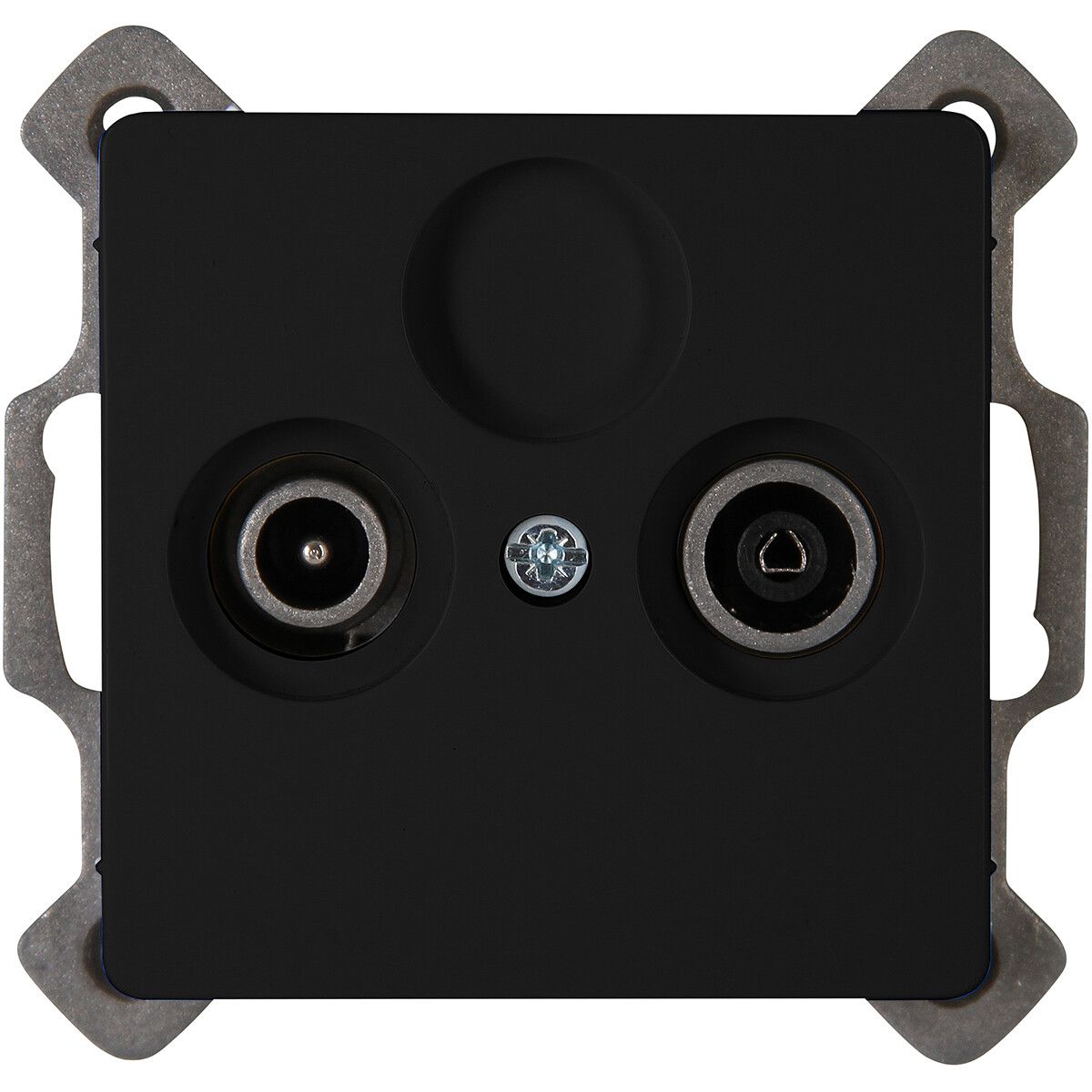 Kopp - Paris - Televisie/Radio Contactdoos - Wandcontactdoos Coax - Inbouw - Mat Zwart