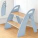 Merkloos Solidchoice Kindersteiger met 2 Treden van Hout, 130 kg Draagvermogen, Blauw