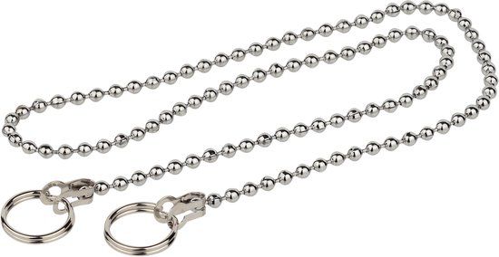 KIRCHHOFF Afvoerplug Ketting - Chroom - 300 mm - Met 2 Ringen