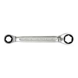 KS Tools 503.4513 Omschakelbare dubbele ringratelsleutel SW 14 x 19 mm, met inzet-borgveer