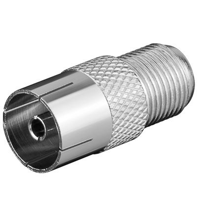Goobay WE 1173 kabel-connector BNC-F FM > IEC 9.5mm Roestvrijstaal