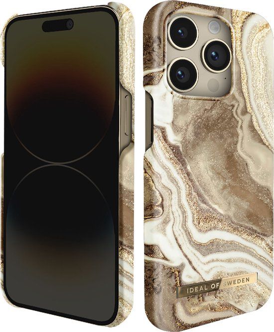 iDeal of Sweden Fashion Case voor iPhone 14 Pro - Backcover - Golden Sand Marble