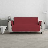 Italian Bed Linen Doorgestikte bankovertrek, dubbelzijdig, TRENDY, 2-zits, bordeaux/crème