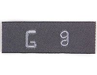 Alfabet G-etiketten van polyester, 35 x 15 mm, 5 stuks
