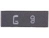 Alfabet G-etiketten van polyester, 35 x 15 mm, 5 stuks