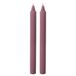 Set Doriche Set van 8 decoratieve kaarsen, kleur pruim, brandduur 8 uur, diameter 2,2 cm, hoogte 25 cm